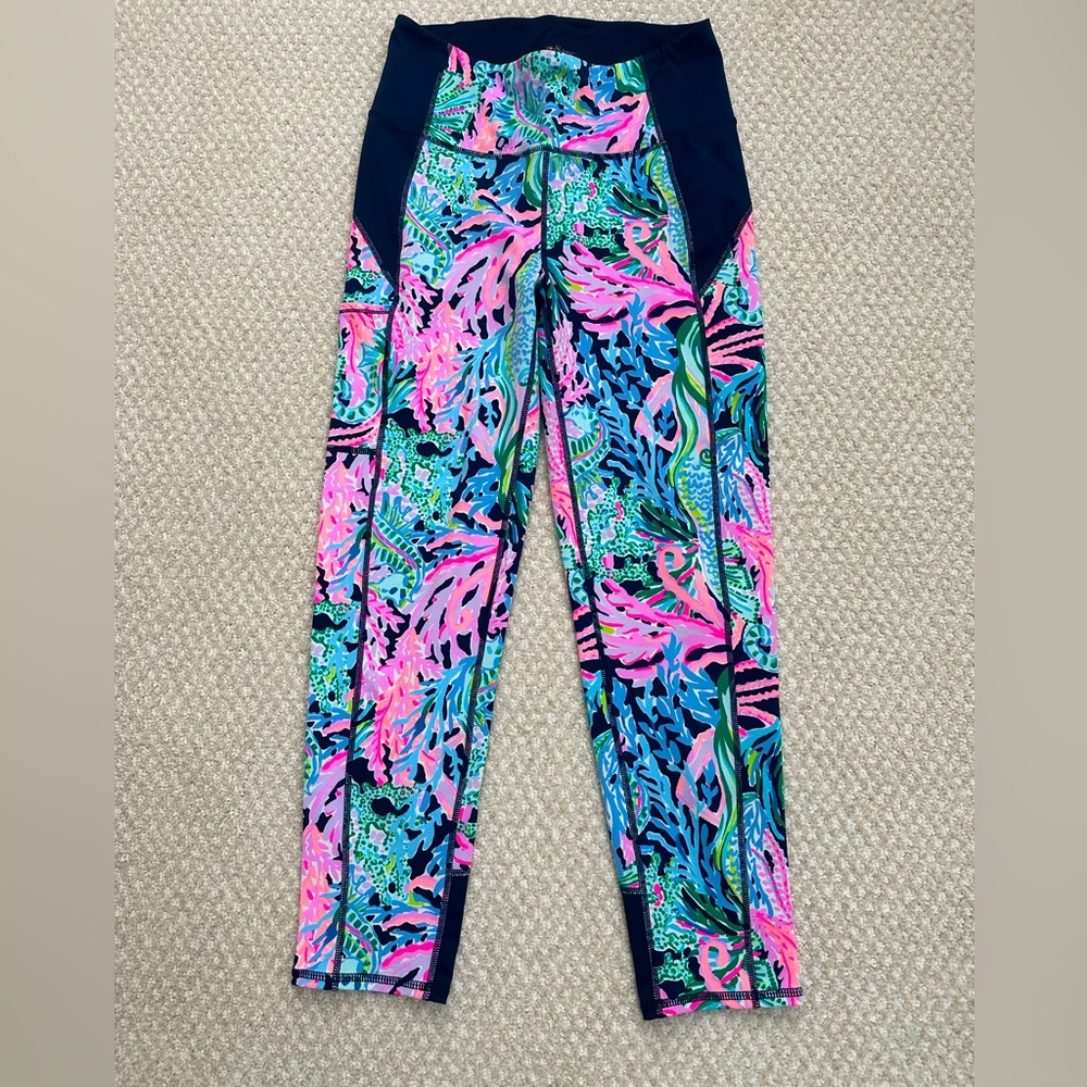 Lilly Pulitzer Weekender Leggings Tide Bringing Mermaid M